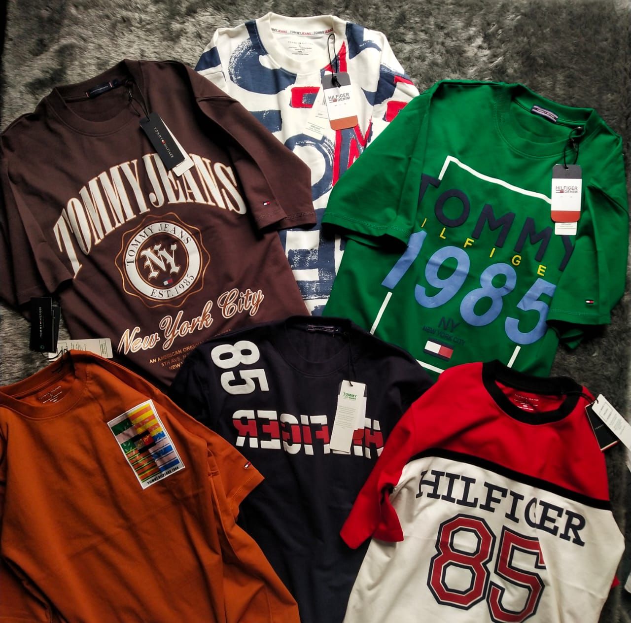 Tommy Hilfiger Premium Quality Oversize Drop-shoulder Round Neck Half Sleeve Men's T-Shirt - 60 Pc