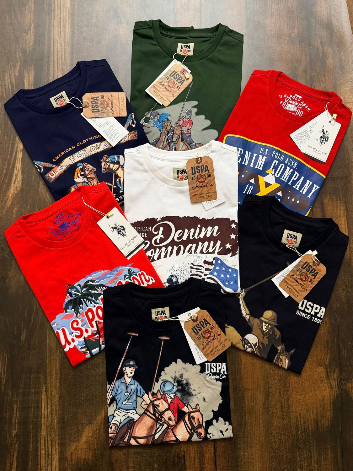Us Polo Premium Quality Crew Neck Half Sleeve Men's T-Shirt - 61 Pc