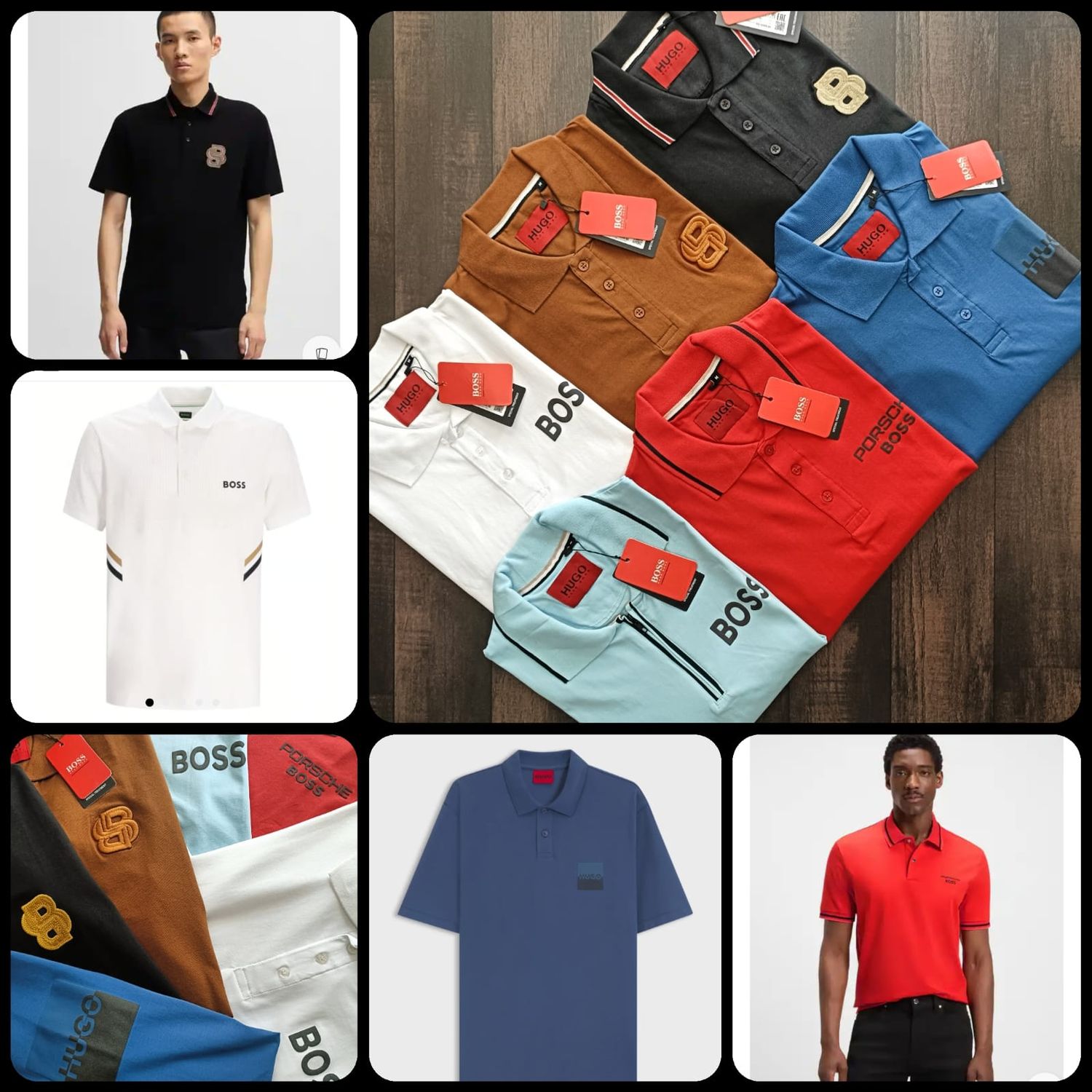 Hugo Boss Premium Quality Collar Neck Half Sleeve Men's T-Shirt - 51 Pc