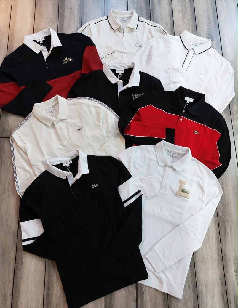 Men's Branded Premium Quality Collar Neck Full Sleeve Men's T-Shirt - 60 Pc