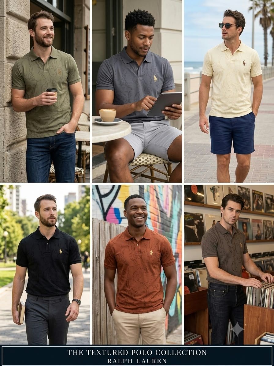 Ralph Lauren Premium Quality Collar Neck Half Sleeve Men's T-Shirt - 56 Pc