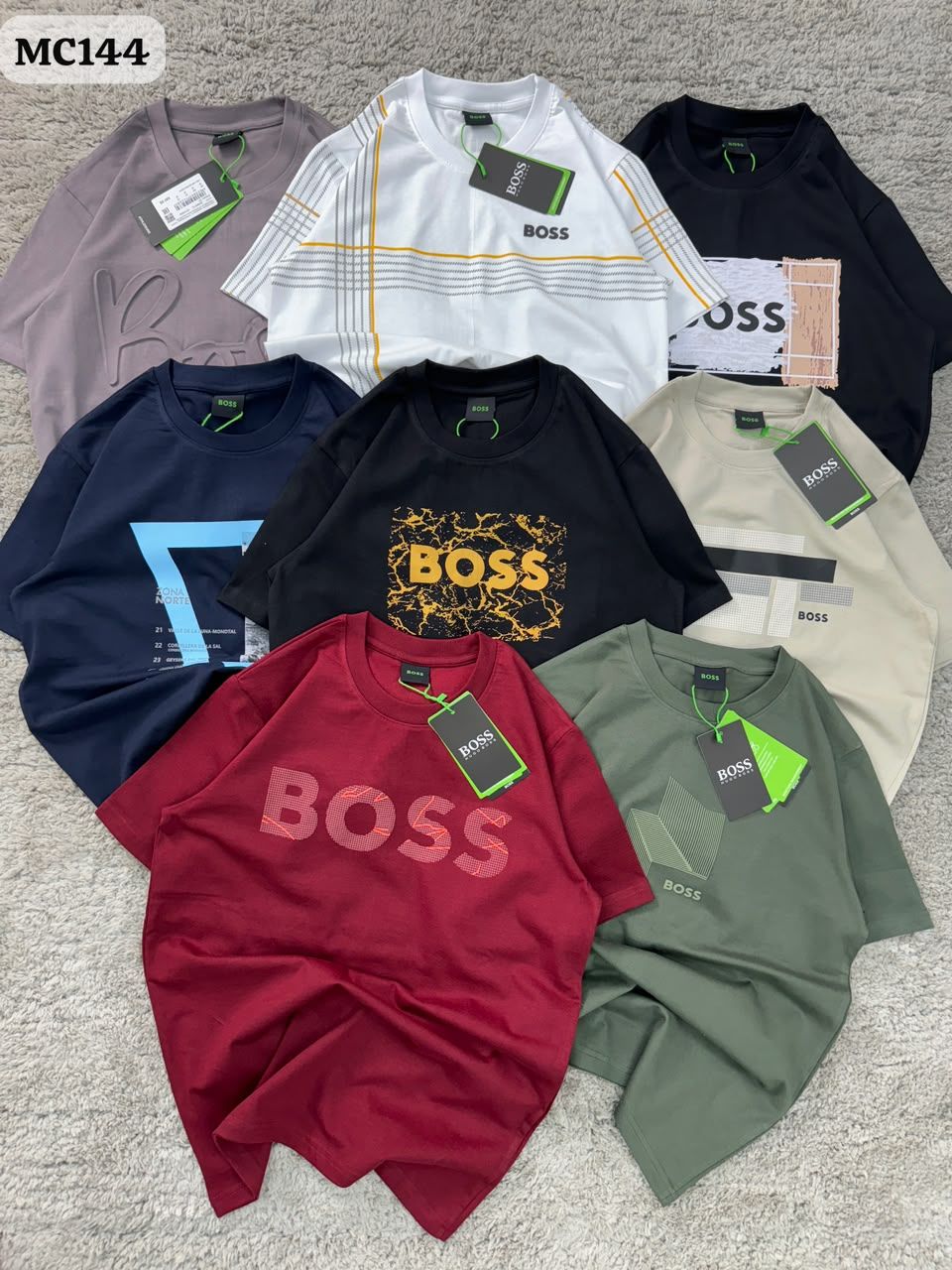 Hugo Boss Premium Quality Cotton Crew Neck Half Sleeve Men's T-Shirt - 72 Pc