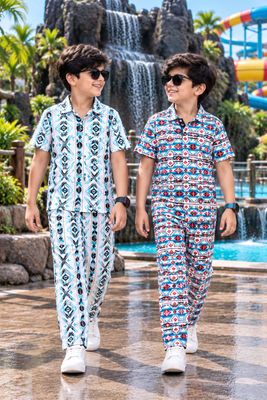 Kids Branded Premium Quality Imported Lycra Kids Night Pant Set - 52 Set