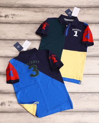 Kids Hackett Premium Quality Boy's &amp; Girl's Collar Neck Half Sleeve Kids T-Shirt - 56 Pc