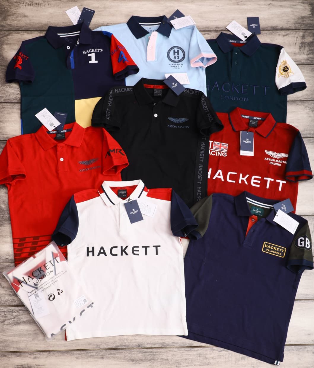 Kids Hackett Premium Quality Boy's &amp; Girl's Collar Neck Half Sleeve Kids T-Shirt - 56 Pc