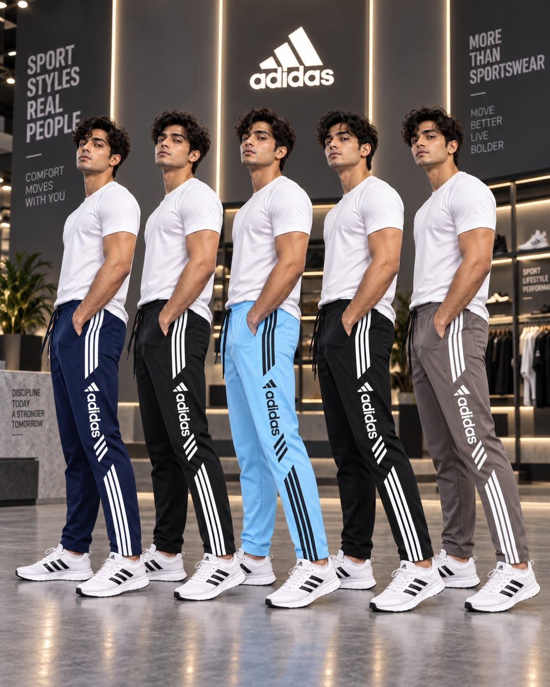 Adidas Premium Quality NS Lycra Men's Track Pant - 42 Pc