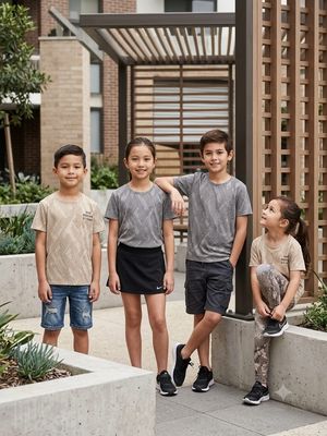 Kids Nike ( Unisex ) Round Neck Half Sleeve Boy's &amp; Girl's Kids Casual T-Shirt - 68 Pc