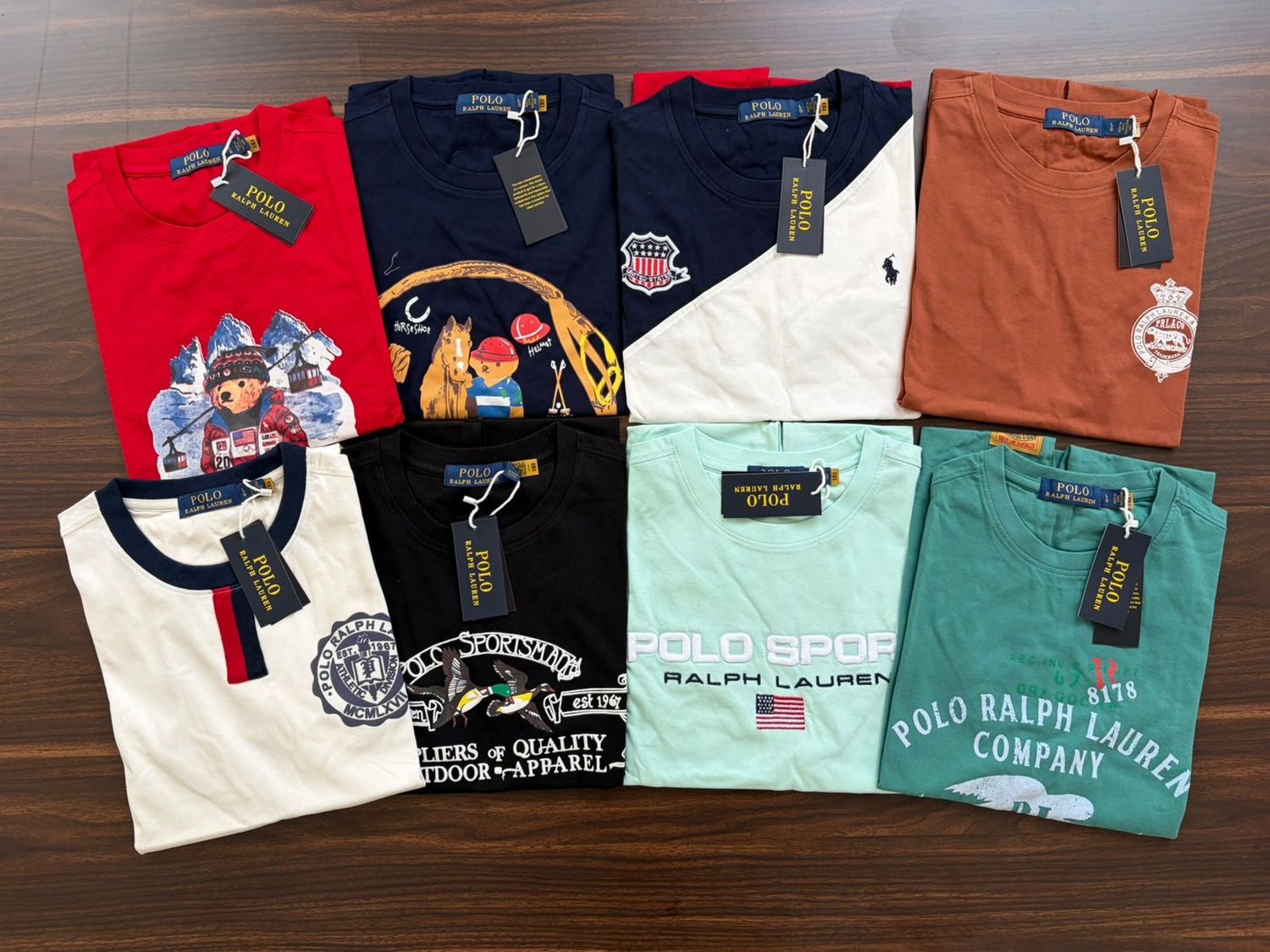 Ralph Lauren Premium Quality Cotton Round Neck Half Sleeve Men's T-Shirt - 61 Pc