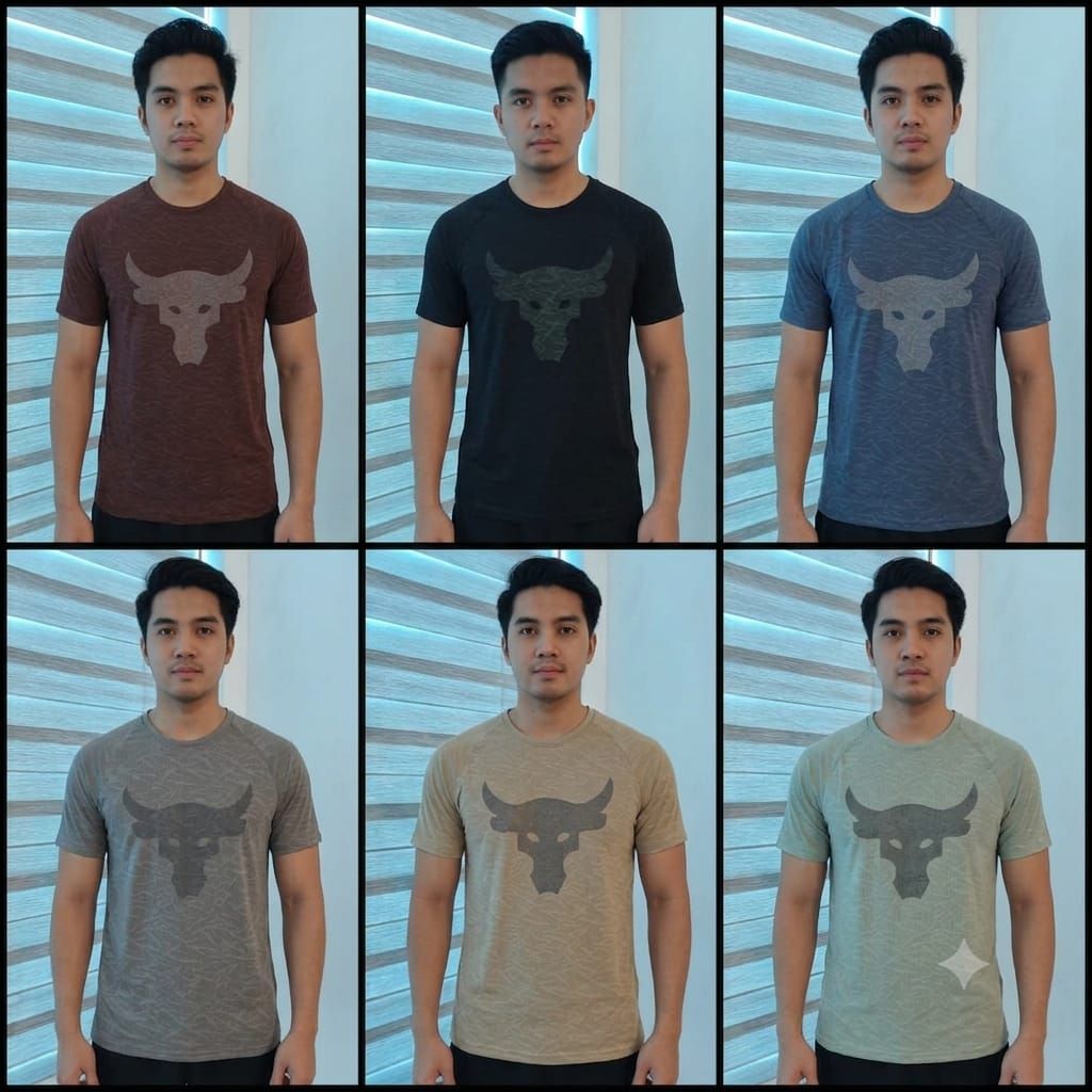 Under armour Premium Quality Imported Fourway Jacquard Lycra Round Neck Half Sleeve Men's T-Shirt - 56 Pc