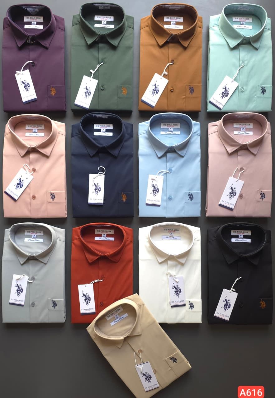 Ralph Lauren Premium Quality Collar Neck Full Sleeve Men's Shirt - 40 Pc