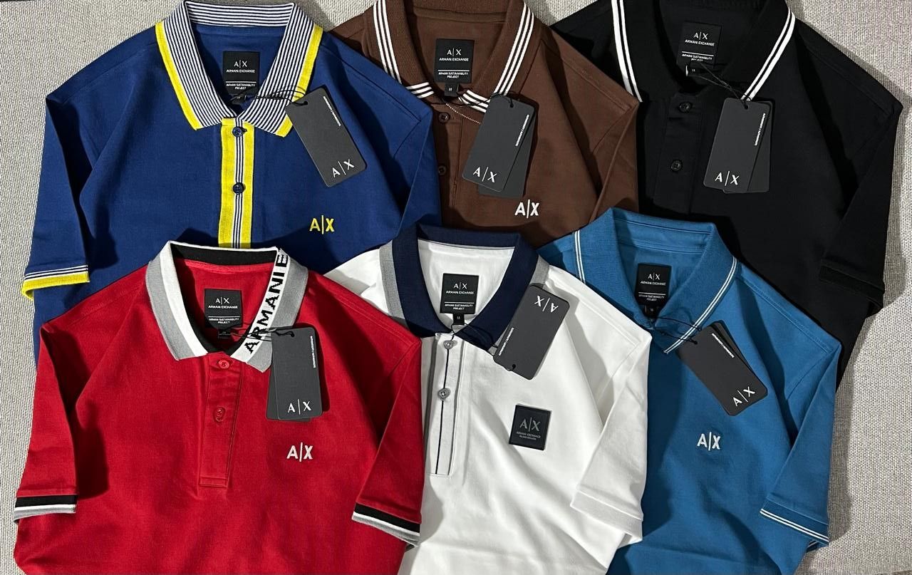 ​Armani exchange Premium Quality Collar Neck Half Sleeve Men's T-Shirt - 52 Pc
