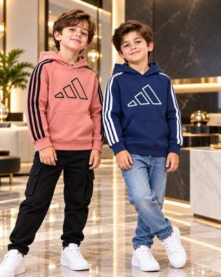 Kids Adidas Premium Quality Hooded Full Sleeve Kids Sweatshirt - 32 Pc