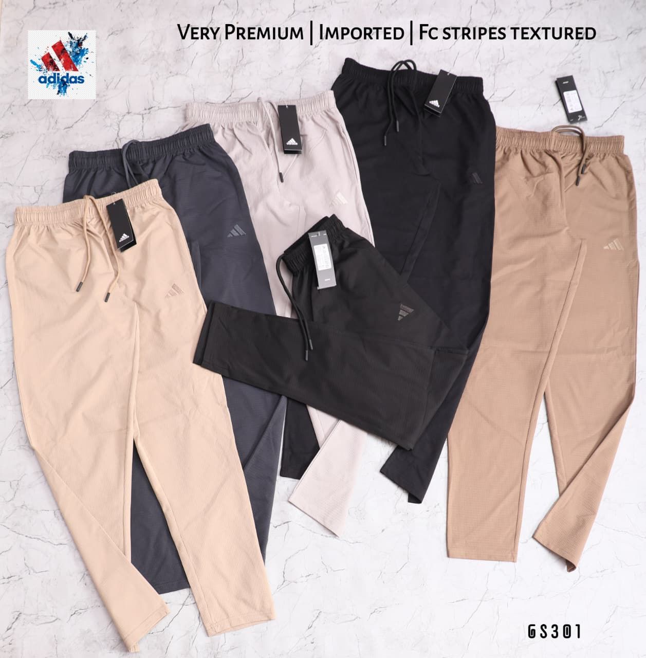 Adidas Premium Quality High End Imported Ultrasoft Fc Jacquard Stripes Made For Sports Men's Track Pant - 50 Pc