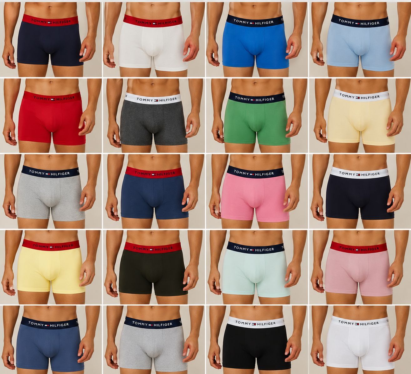 Tommy Hilfiger Premium Quality Cotton Lycra Men's Trunks - 72 Pc