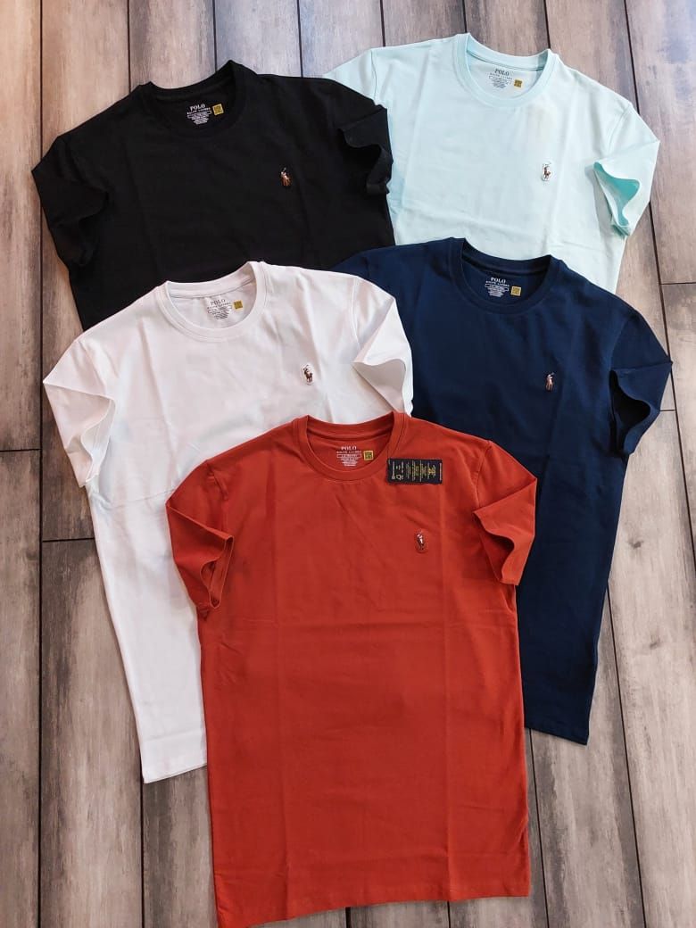 Ralph Lauren Premium Quality Cotton Round Neck Half Sleeve Men's T-Shirt - 44 Pc