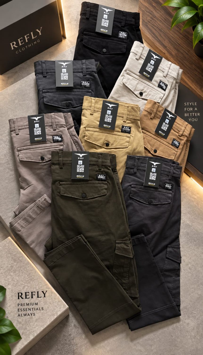 Refly Premium Quality Lycra Ankle Length Men's Cargo Pant - 60 Pc