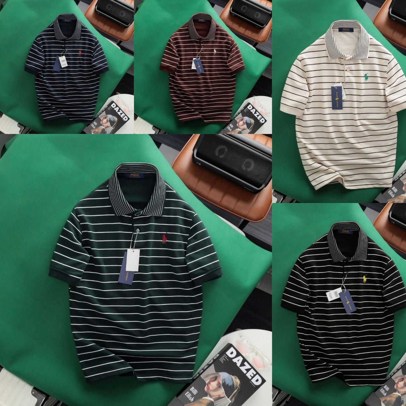 Ralph Lauren Premium Quality Collar Neck Half Sleeve Men's T-Shirt - 64 Pc