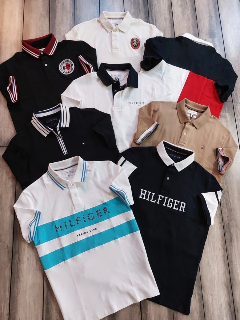 Tommy Premium Quality Collar Neck Half Sleeve Men's T-Shirt - 68 Pc