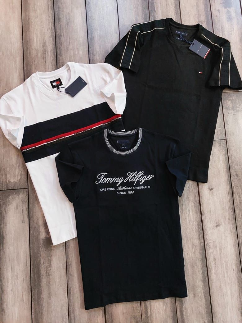 Tommy Premium Quality Round Neck Half Sleeve Men's T-Shirt - 52 Pc