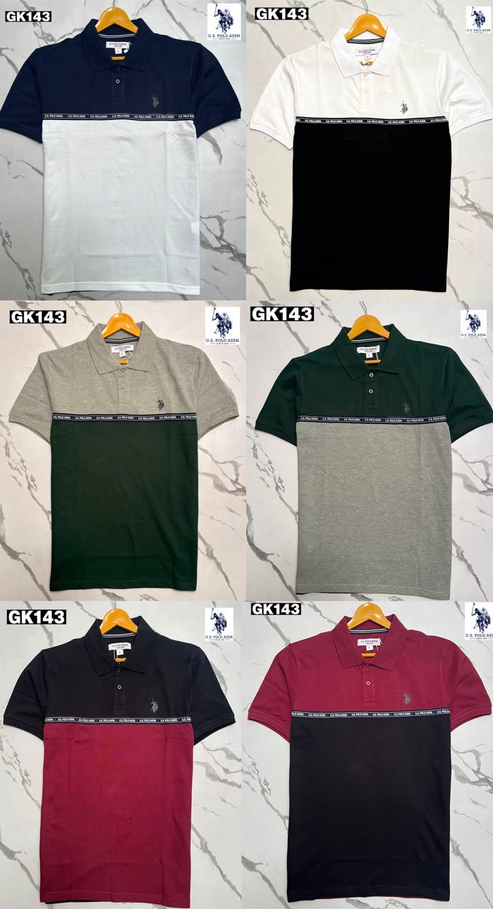 Us Polo Premium Quality Collar Neck Half Sleeve Men's T-Shirt - 38 Pc