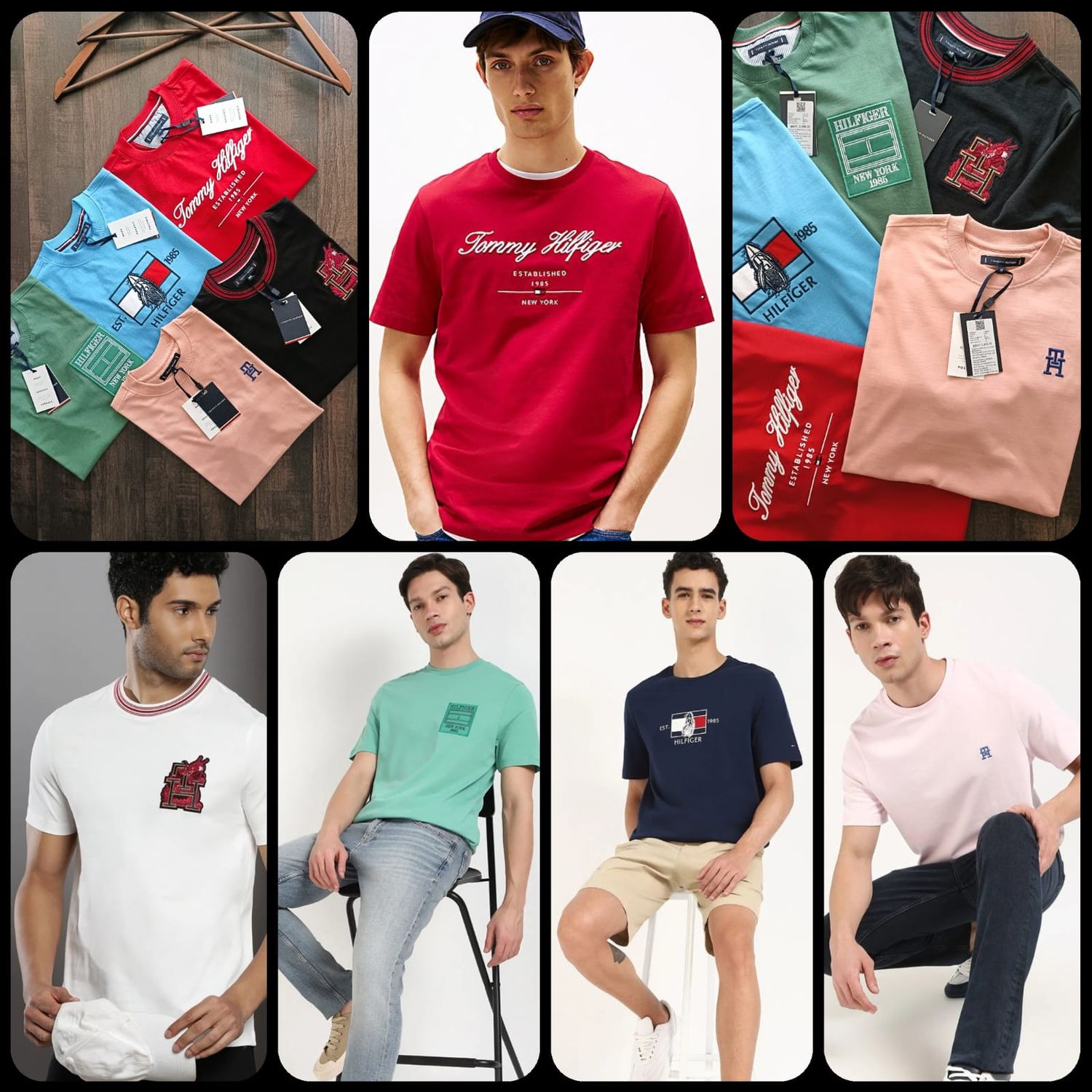 ​Tommy Premium Quality crew Neck Half Sleeve Men's T-Shirt - 45 Pc