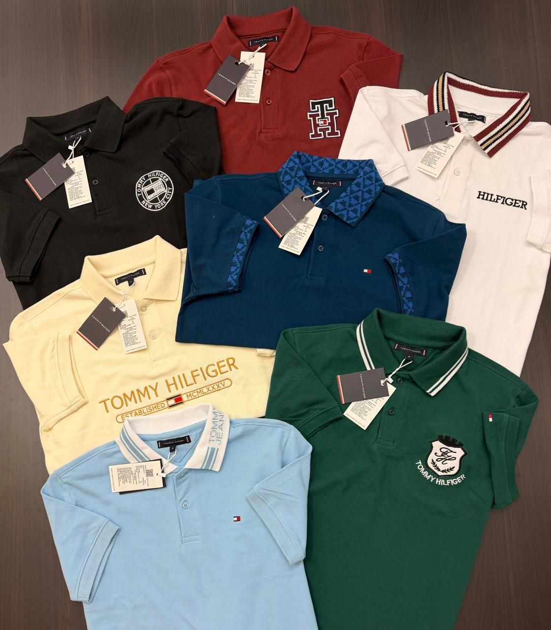 ​Tommy Premium Quality Collar Neck Half Sleeve Men's T-Shirt - 52 Pc