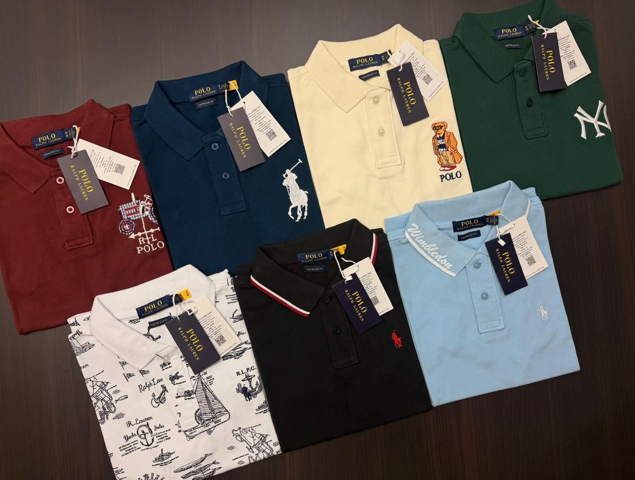 Ralph Lauren Premium Quality Collar Neck Half Sleeve Men's T-Shirt - 52 Pc
