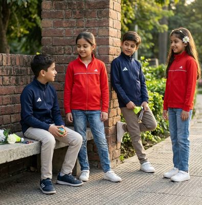 Kids Adidas ( Unisex ) Premium Quality Boy's &amp; Girl's Hi Neck Upper Four way Butter Lycra Kids Hi Neck Upper - 64 Pc