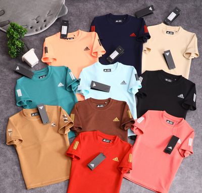 Kids Adidas ( Unisex ) Premium Quality Boy's &amp; Girl's Sports Wear Round Neck Half Sleeve T-Shirt - 64 Pc