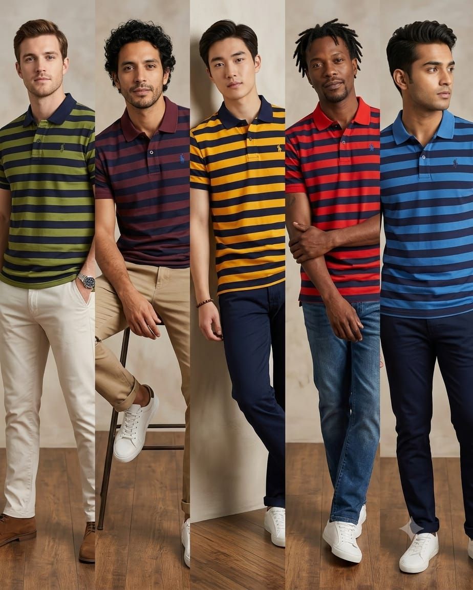 ​Ralph Lauren Premium Quality Collar Neck Half Sleeve Men's T-Shirt - 50 Pc