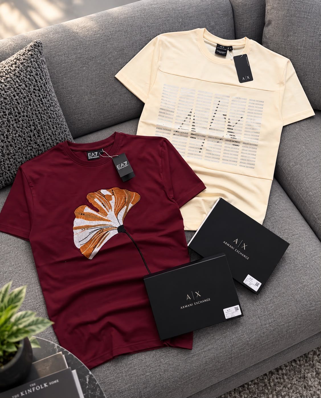 Armani Exchange Premium Quality Crew Neck Half Sleeve Men's T-Shirt - 80 Pc