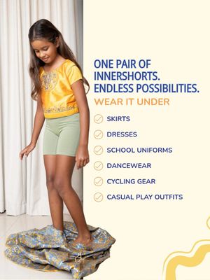 Kids Calvin Klein Premium Quality Cotton Lycra Girls Inner Shorts - 60 Pc