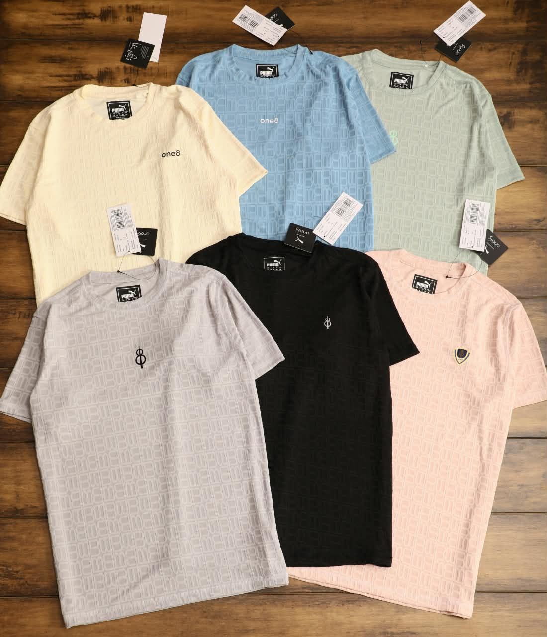 One8 Premium Quality Round Neck Half Sleeve Men's T-Shirt - 52 Pc