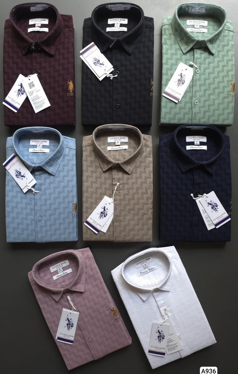 Us Polo Premium Quality Collar Neck Full Sleeve Men's Shirt - 41 Pc