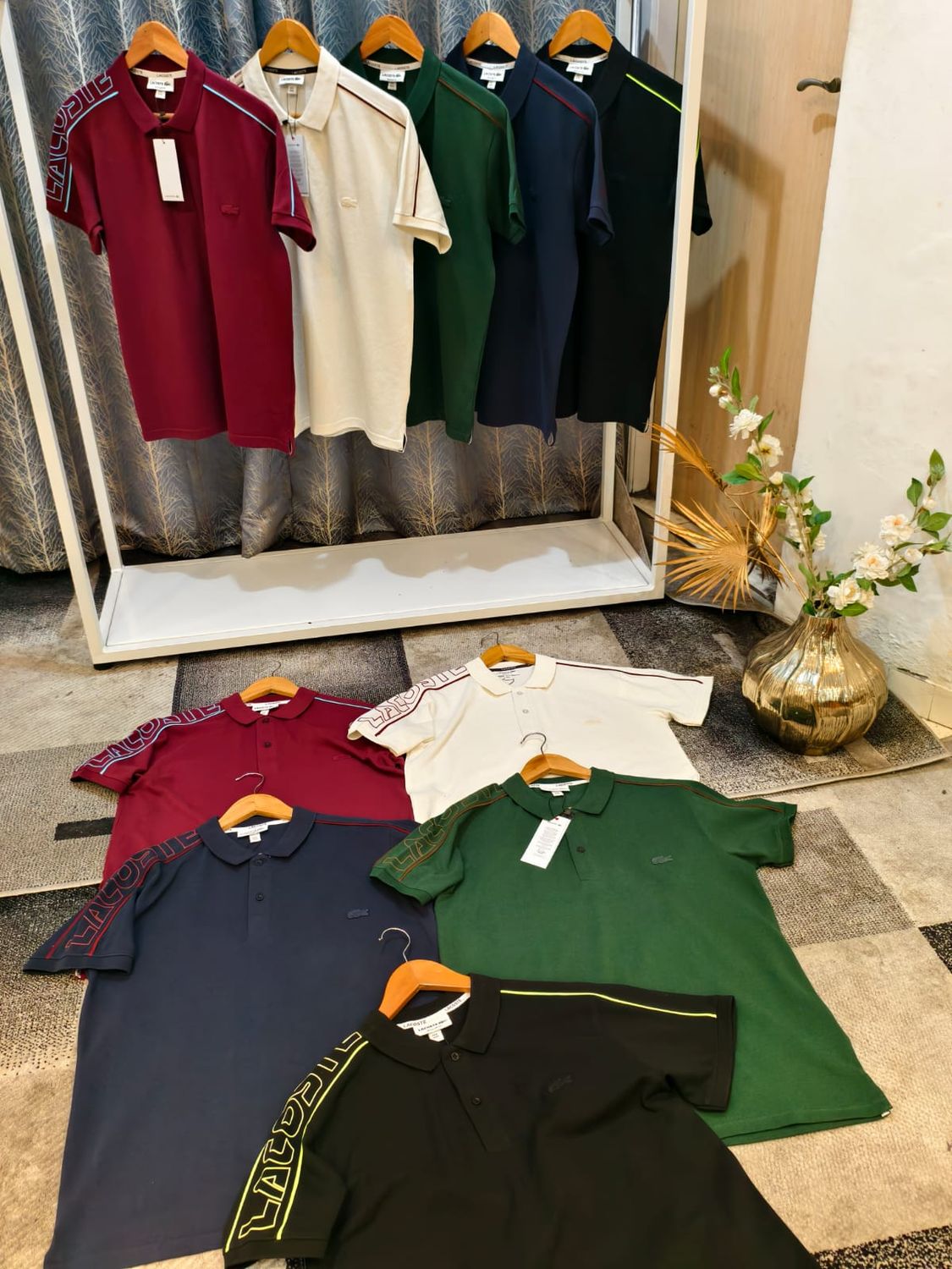 Men's Branded Premium Quality Cotton Collar Neck Half Sleeve Men's T-Shirt - 44 Pc