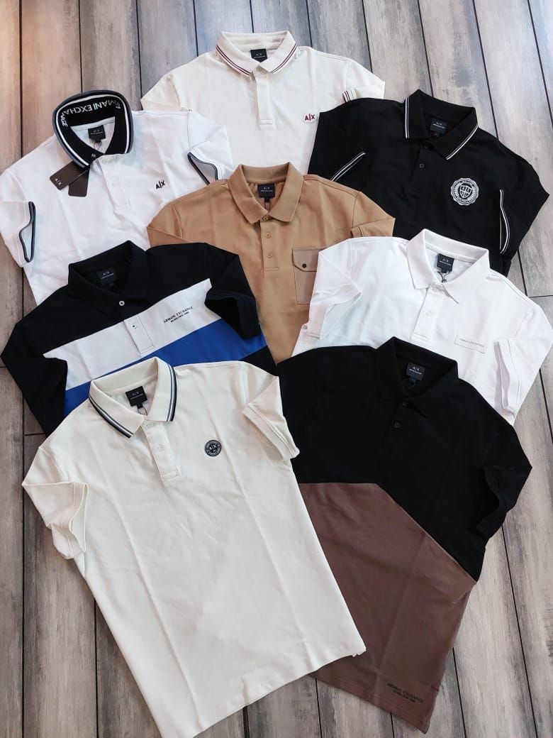 Armani Exchange Premium Quality Collar Neck Half Sleeve Men's T-Shirt - 60 Pc