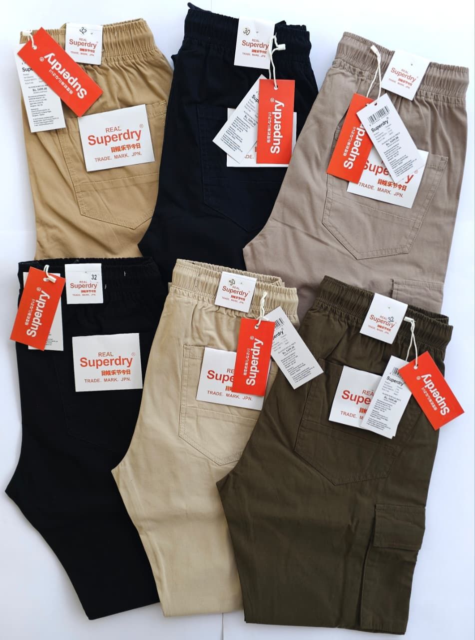 Superdry Premium Quality Cotton Men's Super Cargo Pant - 55 Pc