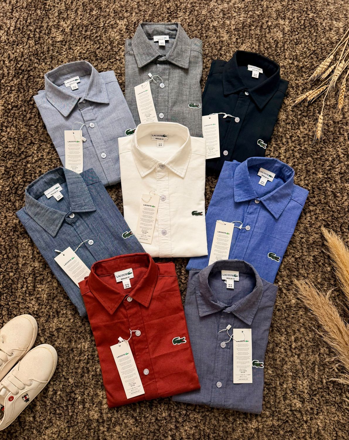 Kids Branded Premium Quality Cotton Plain Collar Neck Full Sleeve Kids Denim Shirt - 44 Pc