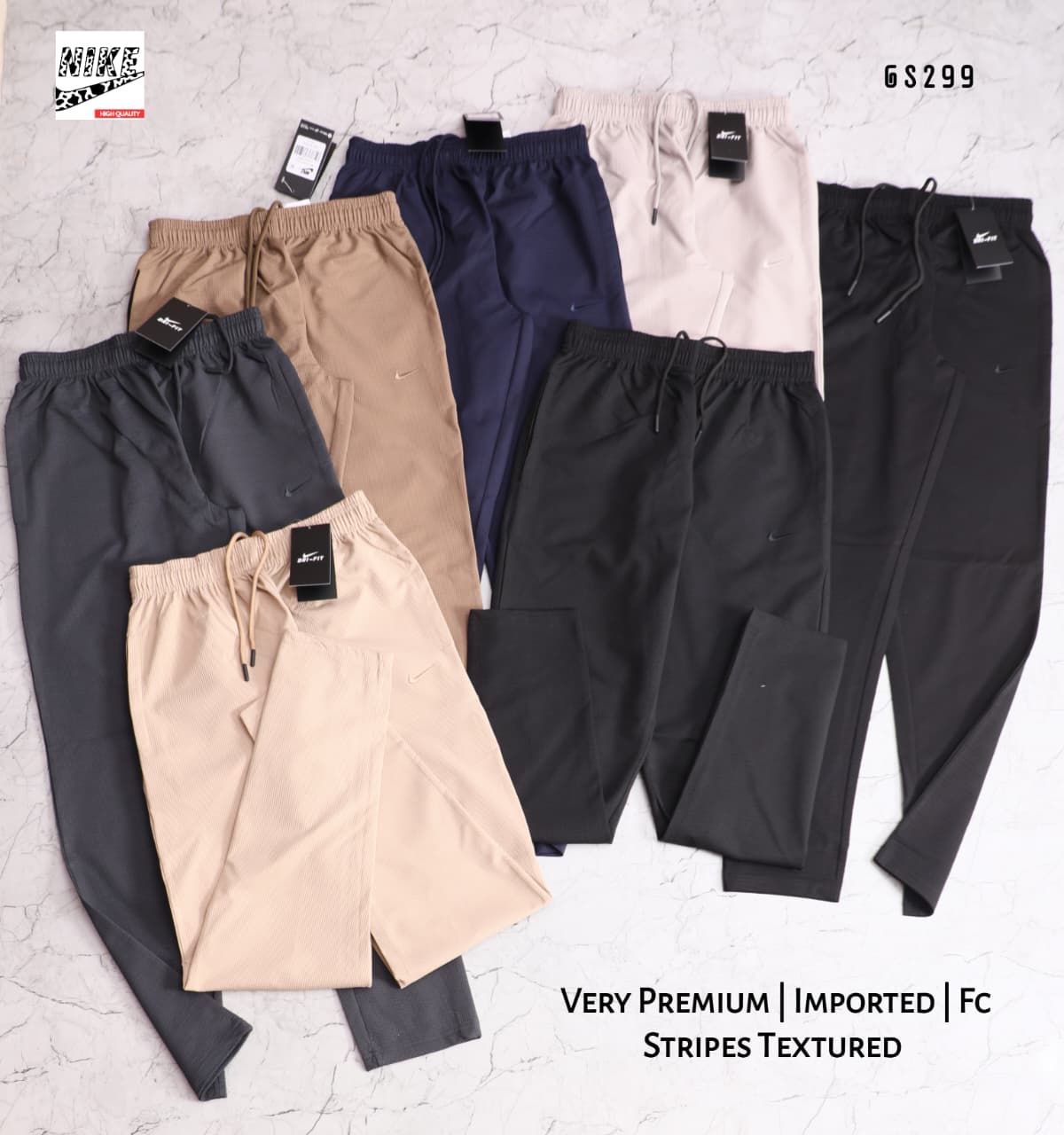 Nike Premium Quality High End Imported UltraSoft  fc jacquard stripes Men's Track Pant - 60 Pc