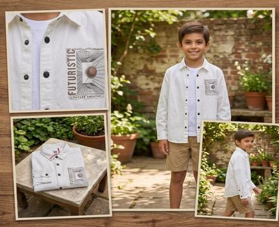 Kids Easy Buy Premium Quality Collar Neck Full Sleeve Kid's Denim Shirt - 100 Pc