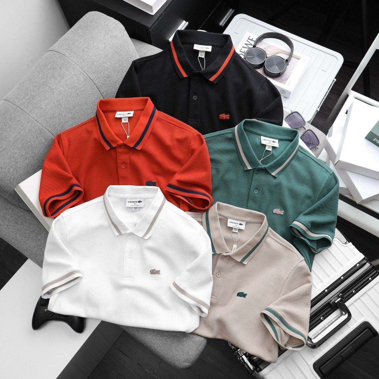 Men's Branded Premium Quality Cotton Collar Neck Half Sleeve Men's T-Shirt - 48 Pc
