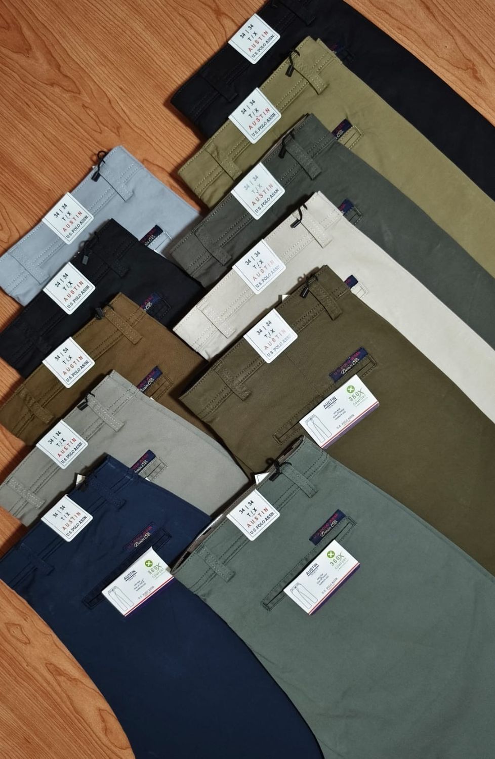 Us Polo Premium Quality Cotton Lycra Slim Fit Men's Trousers - 84 Pc