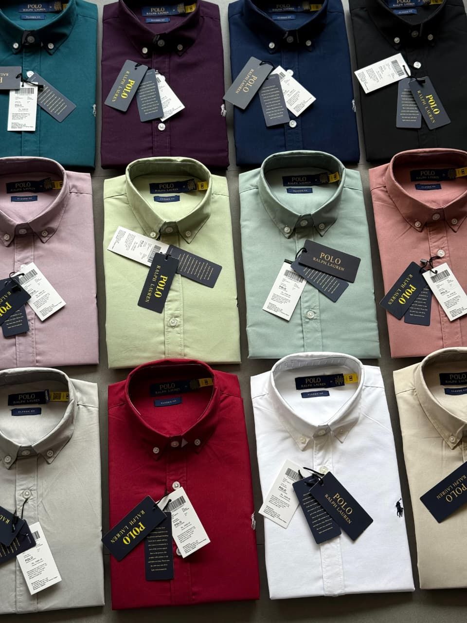 Ralph Lauren Premium Quality Oxford Giza Cotton Collar Neck Full Sleeve Men's Shirt - 52 Pc
