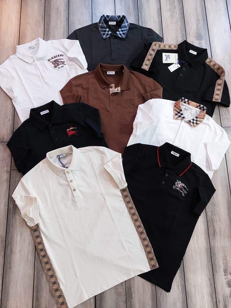 Burberry Premium Quality Collar Neck Half Sleeve Men's T-Shirt - 60 Pc