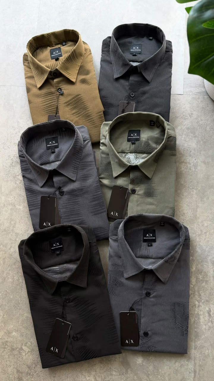 Armani Exchange Premium Quality Collar Neck Full Sleeve Men's Shirt - 50 Pc