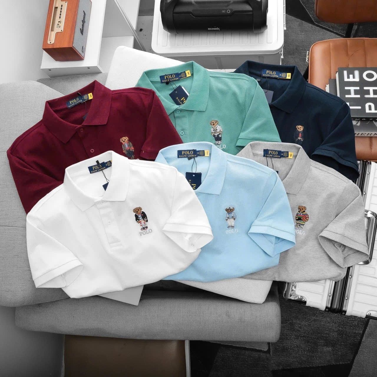 Ralph Lauren Premium Quality Collar Neck Half Sleeve Men's T-Shirt - 40 Pc