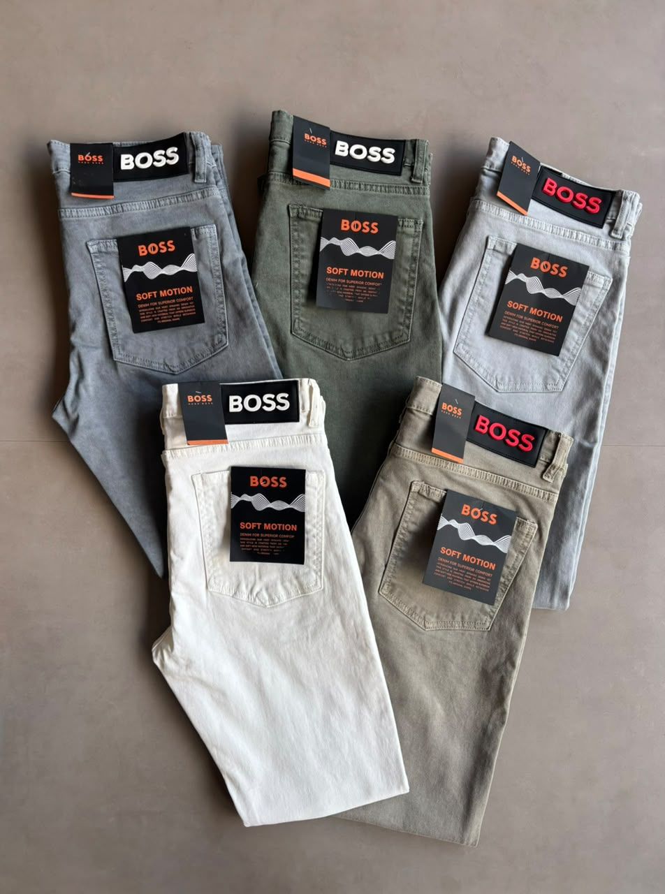 Boss Premium Quality Straight fit flex Rfd dyed Men's Jeans - 40 Pc