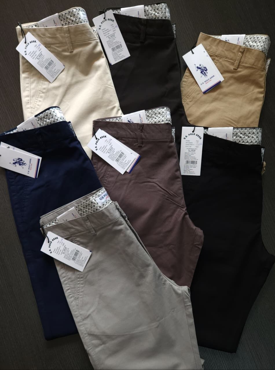 Us Polo Premium Quality Chinos Peach Lycra Men's Chinos - 43 Pc