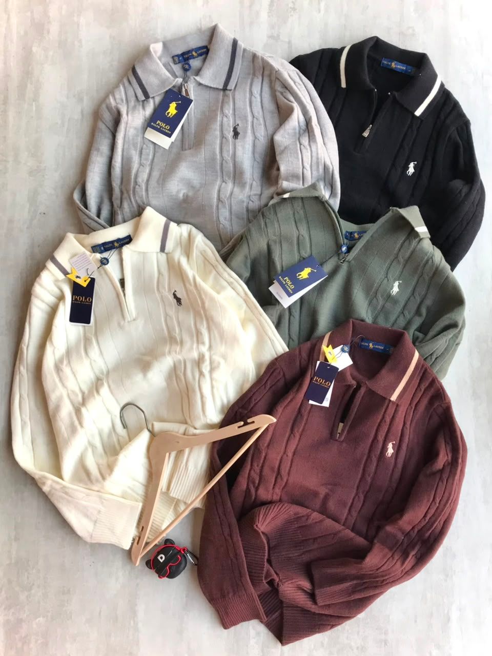 Ralph Lauren Premium Quality Collar Neck Full Sleeve Men's Half Zipper Pullover - 30 Pc