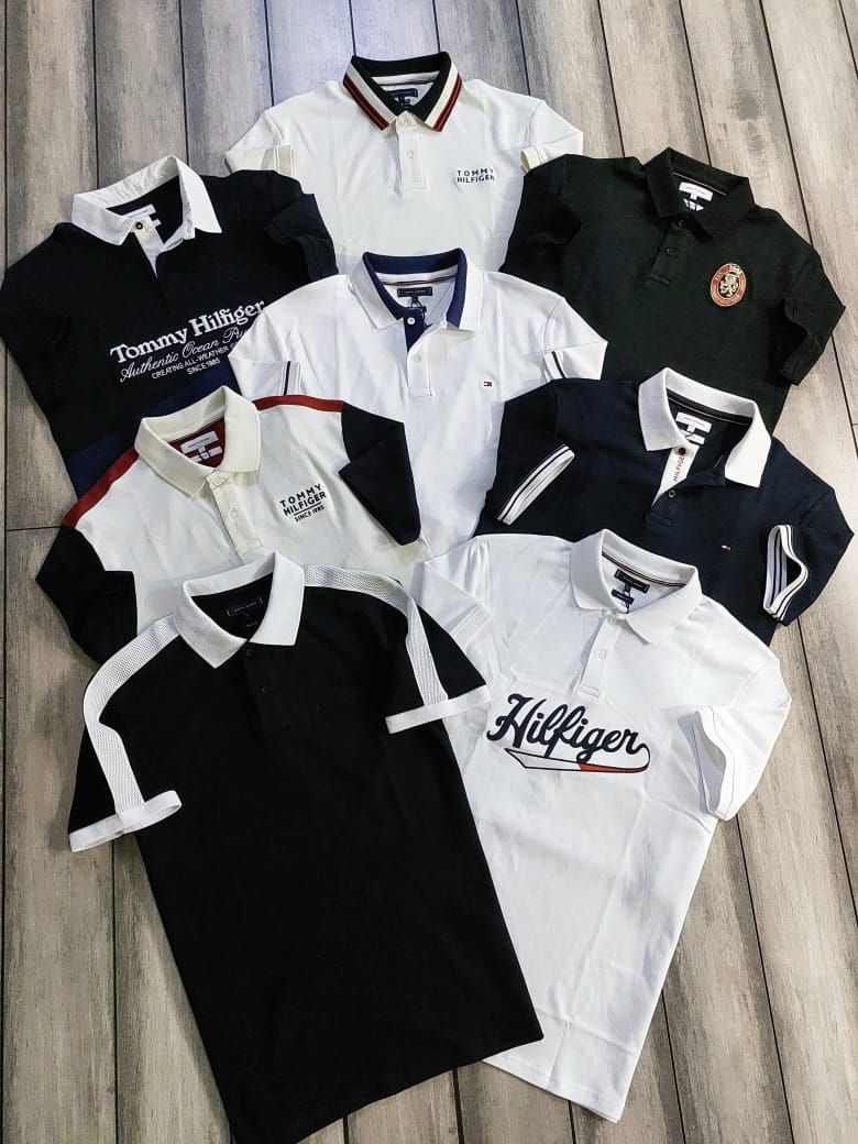 Tommy Premium Quality Collar Neck Half Sleeve Men's T-Shirt - 68 Pc